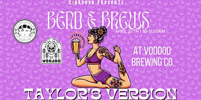 Imagen principal de Bend & Brews Taylor’s Version: Brewery Yoga at Voodoo Brewing Co.