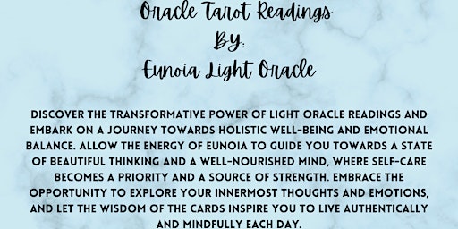 Primaire afbeelding van Oracle Tarot Readings By: Eunoia Light Oracle