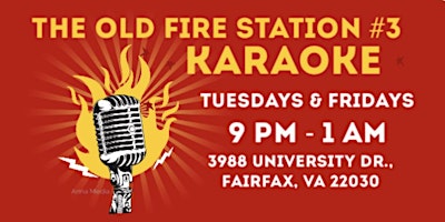Imagem principal do evento Fairfax VA Karaoke at The Old Fire Station #3