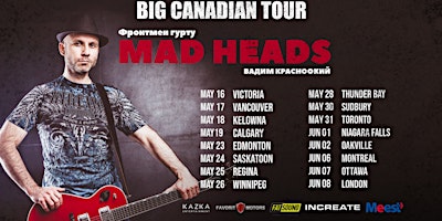 Image principale de Вадим Красноокий (MAD HEADS) | Ottawa -  Jun 7 | BIG CANADIAN TOUR