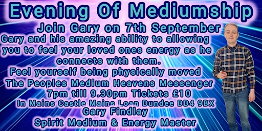 Imagem principal do evento Evening Of Mediumship Feel Your Loved Ones Energy