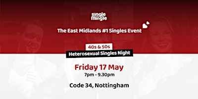 Imagem principal do evento Singles Night at Code 34 (40s & 50s)