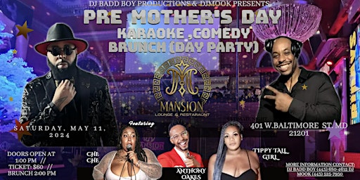 Image principale de PRE-MOTHER'S DAY KARAOKE COMEDY BRUNCH DAY PARTY