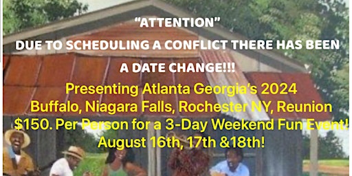 Primaire afbeelding van Atlanta Georgia’s 2024 Buffalo, Niagara Falls, Rochester  NY Reunion