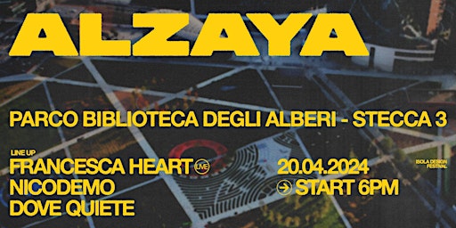 Imagem principal do evento Alzaya x Isola Design Festival at Parco Biblioteca degli Alberi