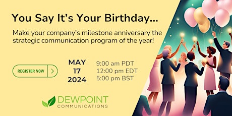 Webinar: Communication Strategies for Corporate Anniversaries