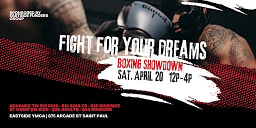 Immagine principale di Fight For Your Dreams Boxing Showdown - Sat. April 20 