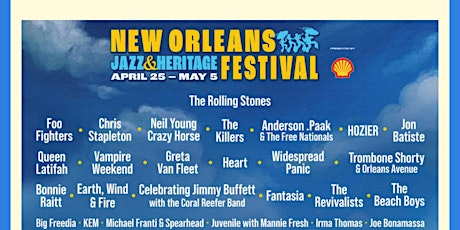 New Orleans Jazz & Heritage Festival - April 25th-28th