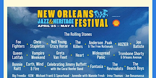 Immagine principale di New Orleans Jazz & Heritage Festival - April 25th-28th 