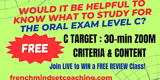 FREE  Zoom : Target C - FRENCH ORAL EXAM! primary image