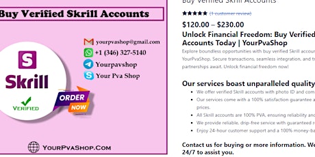 Buy Verified Skrill Accounts - safe and secured