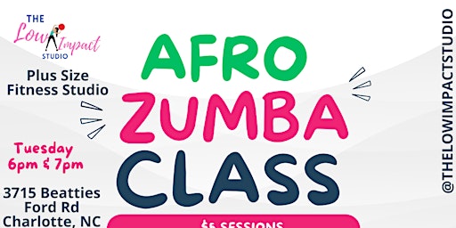 Primaire afbeelding van Afro Zumba (Plus Size & Joint Friendly)