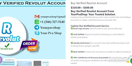 Buy Verified Revolut Personal Account With Debit Card