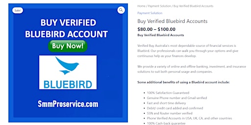 Hauptbild für Top 3 Sites to GET Buy Verified Bluebird Accounts (personal & Business)