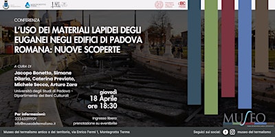 Imagem principal do evento L'uso dei materiali lapidei degli Euganei negli edifici di Padova romana