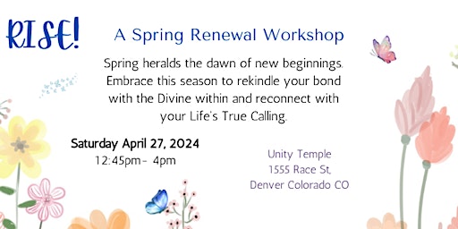 Immagine principale di RISE! A Spring Renewal Workshop/Playshop 