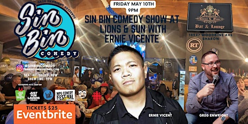 Imagem principal de Sin Bin Comedy Show at Lions & Sun with Ernie Vicente