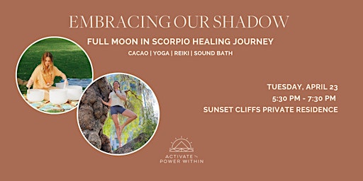 Imagem principal do evento Embracing Our Shadow | Full Moon in Scorpio Healing Journey