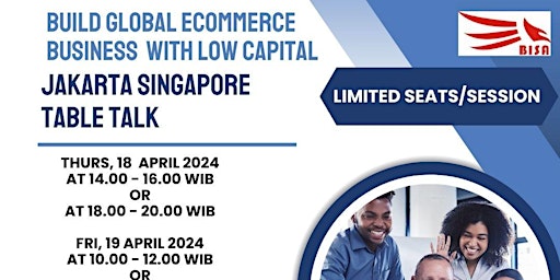 Primaire afbeelding van Singapore Jakarta Table Talk (Build Ecommerce Business with Low Capital)