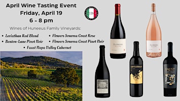 Imagem principal do evento April Wine Tasting Event: Faust, Flowers, Leviathan, and Benton-Lane