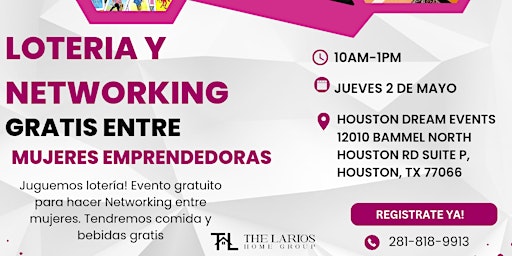 Primaire afbeelding van Loteria y Networking entre Mujeres Emprendedoras