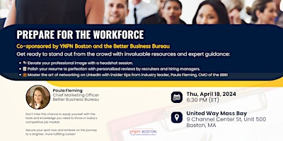 Imagem principal do evento Prepare for the Workforce! With YNPN Boston and the Better Business Bureau