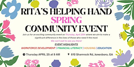 Rita’s Helping Hand  SPRING  Community Event