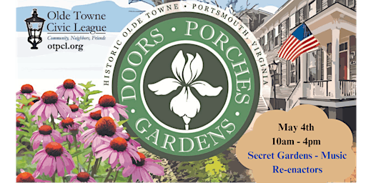 Image principale de Doors, Porches, and Gardens Tour in historic Olde Towne