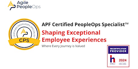 APF Certified PeopleOps Specialist™ (APF CPS™) | Apr 18-19, 2024