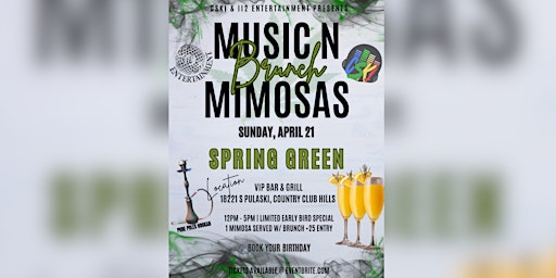 Imagem principal de Music N' Mimosas Brunch Spring Green Edition