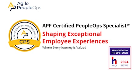 APF Certified PeopleOps Specialist™ (APF CPS™) | Oct 3-4, 2024