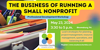 The Business of Running a Small Nonprofit primary image