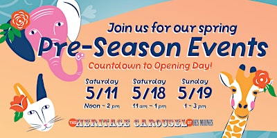 Imagem principal de Heritage Carousel's Spring Pre-Season Events  – Count Down to Opening Day!