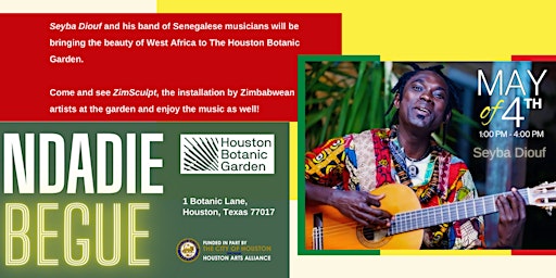 Imagem principal de Ndadie Begue at The Houston Botanic Garden (Senegalese /West African Music)