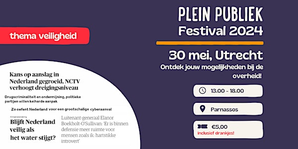 Plein Publiek Festival: veiligheid