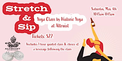 Imagen principal de Sip & Stretch - Taproom Yoga at Altruist!