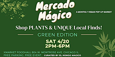 Image principale de Monthly Vegan Pop-Up Market Hosted By El Hongo Màgico