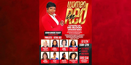 Imagem principal do evento "Women In Red" ~Covered by his blood Empowerment BRUNCH!!!