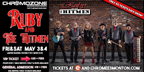 RUBY AND THE HITMEN - SATURDAY VIP TICKET