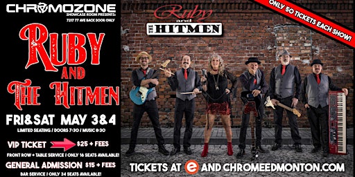 RUBY AND THE HITMEN - SATURDAY VIP TICKET primary image