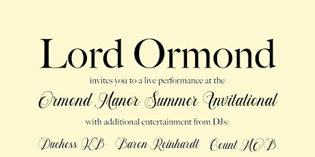 ORMOND MANOR SUMMER INVITATIONAL