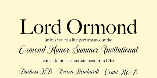 Hauptbild für ORMOND MANOR SUMMER INVITATIONAL