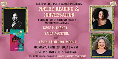 POETRY READING & CONVERSATION | A Busboys and Poets Books Presentation primary image