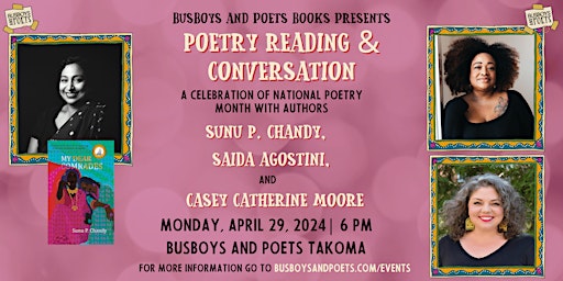 Imagem principal de POETRY READING & CONVERSATION | A Busboys and Poets Books Presentation