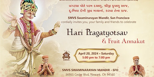 Primaire afbeelding van Hari Pragatya/Hari Navmi/Hari Jayanti celebration & Fruit Annakut
