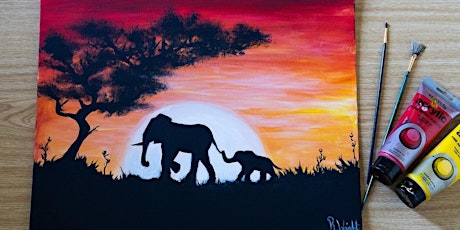 Pub Painting - Revolution Sheffield - 'Elephant Sunset'