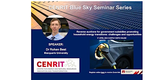 Hauptbild für CENRIT Blue Sky Seminar Series
