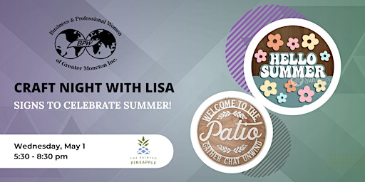 Imagen principal de BPW May Meeting: Craft Night With Lisa