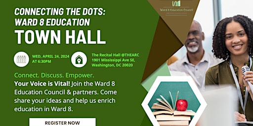 Primaire afbeelding van Connecting the Dots: Ward 8 Education Town Hall
