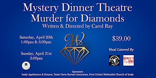 Imagem principal do evento Mystery Dinner Theatre...Murder for Diamonds